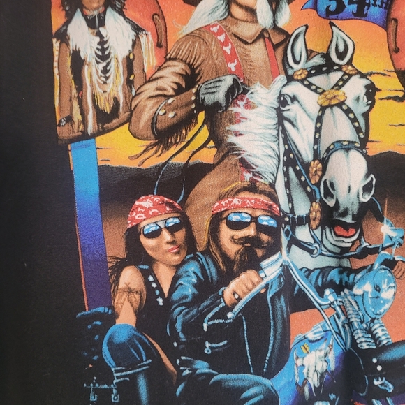 VTG Sturgis 1994 Wild West Days 54th Annual Black Crewneck Sweatshirt Size L - Picture 3 of 9